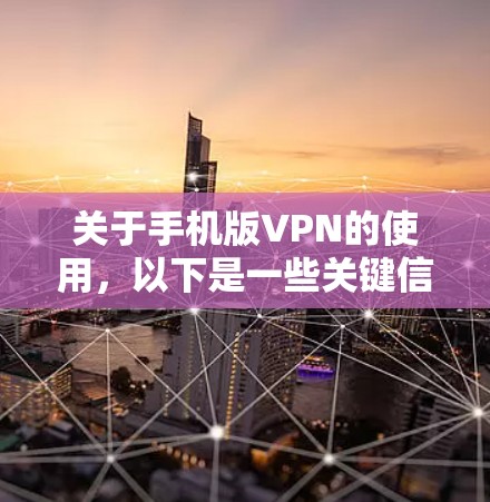 关于手机版VPN的使用，以下是一些关键信息，供你参考