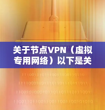 关于节点VPN（虚拟专用网络）以下是关键信息总结，供参考
